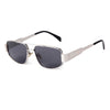 Woman wearing Blumenau luxury wood sunglasses with UV400 gradient lenses on dark premium background